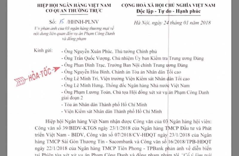 Hiệp hội Ngân hàng Việt Nam gửi thư hỏa tốc trước đơn kêu cứu của 3 ngân hàng