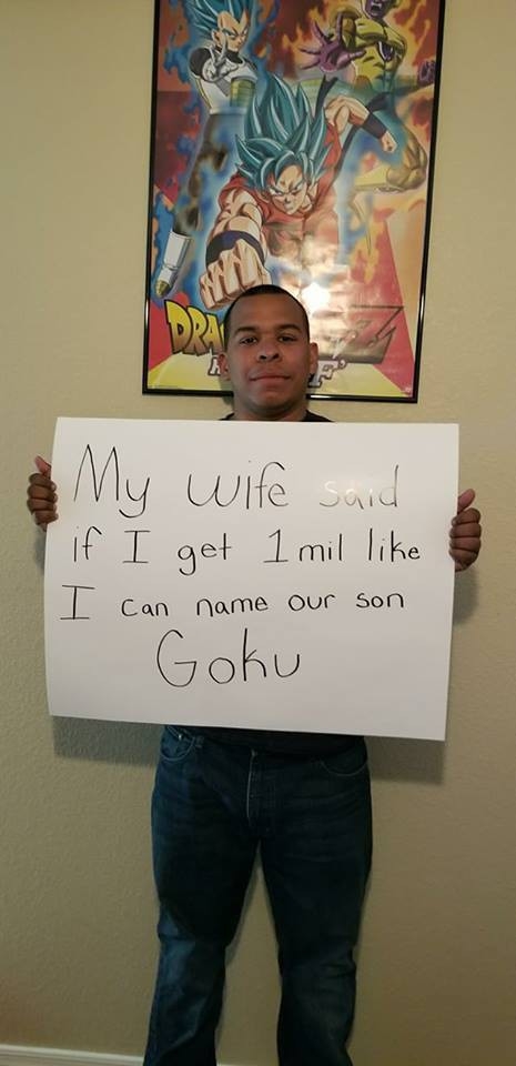 Ông bố xin triệu like để được đặt tên con là Goku trong "7 viên ngọc rồng"