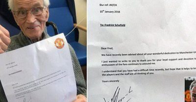 Mourinho gửi thư cho fan Man United 94 tuổi