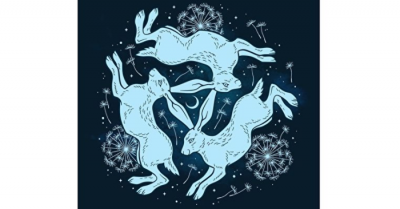 Ba thỏ liền tai, họa tiết huyền thoại xuyên việt thời gian và không gian