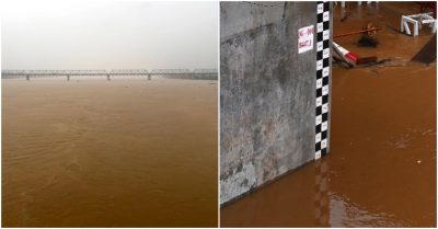 Nước sông Hồng dâng cao mức báo động, nguy cơ gây ngập Hà Nội