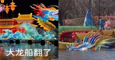 Điềm xấu xuất hiện liên tục: Thuyền rồng lớn ở Viên Minh Viên, Bắc Kinh bị cuồng phong lật úp