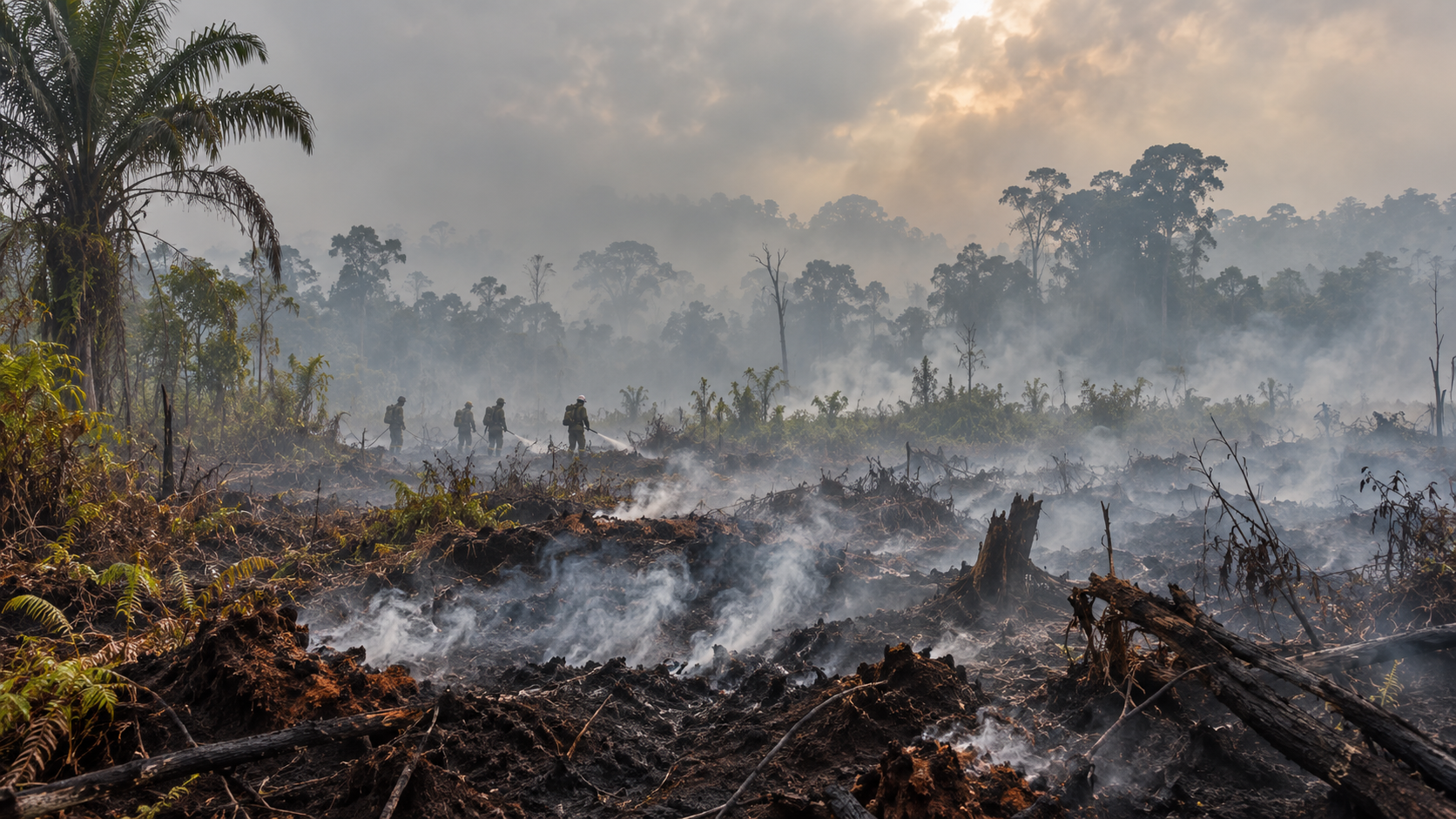 Khói cháy rừng Indonesia tiếp tục ảnh hưởng đời sống tại Kalimantan