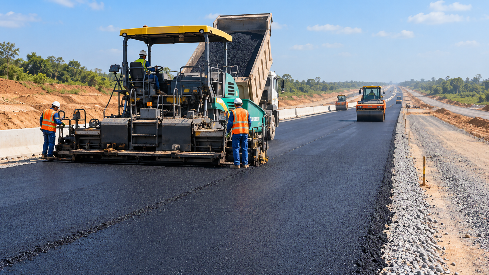 Đoạn 6,6 km cao tốc TP.HCM – Chơn Thành bắt đầu thảm nhựa