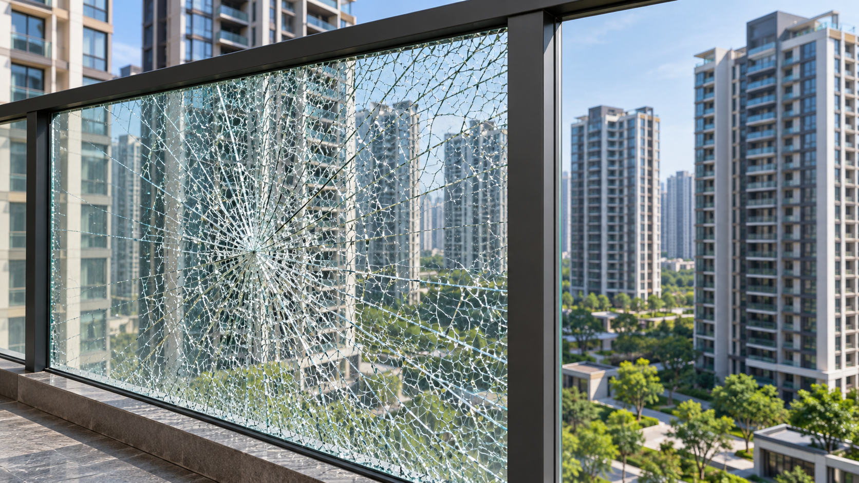 Quảng Châu: Gần 300 hộ phản ánh kính nhà tự vỡ