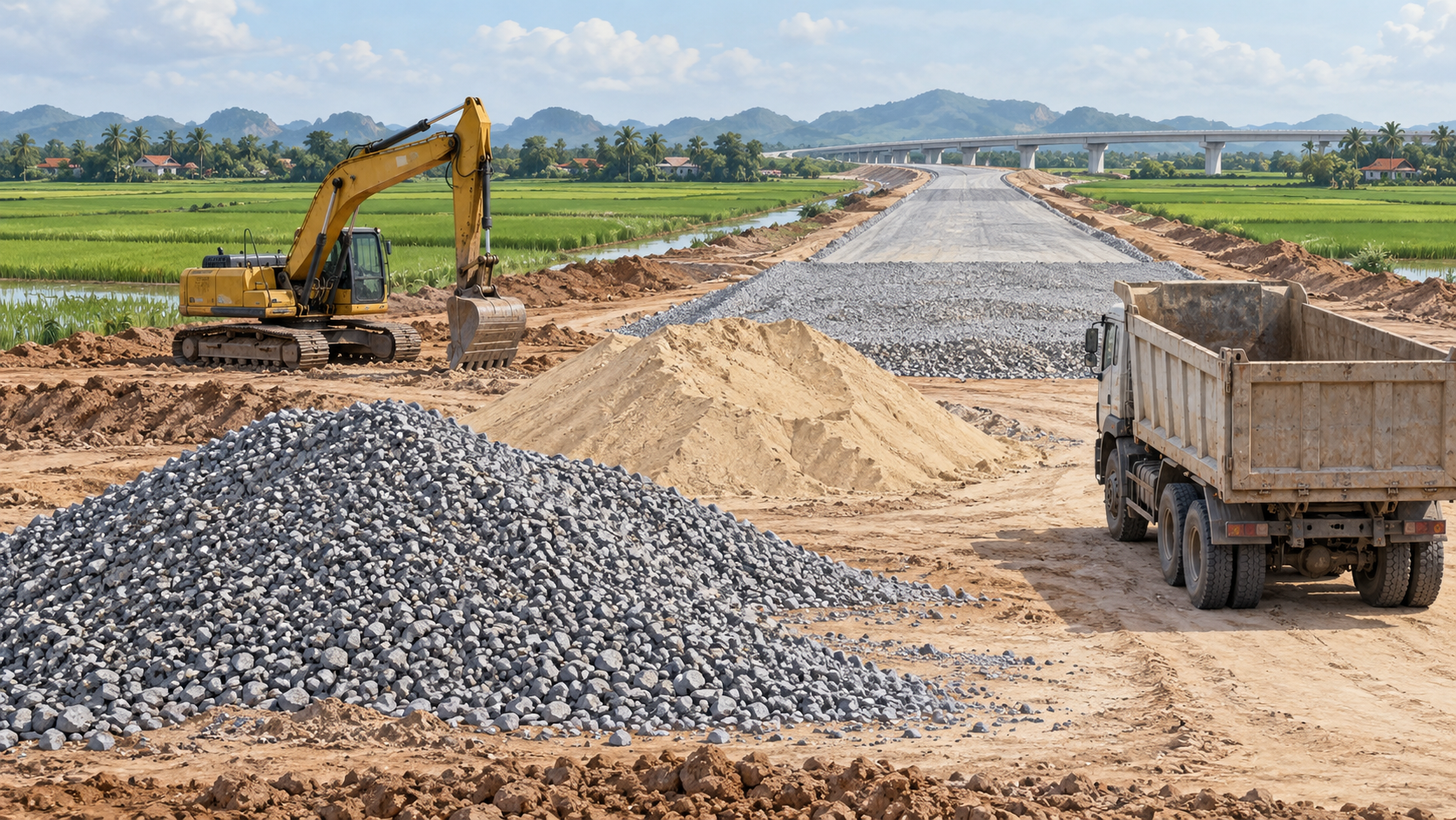 Thanh tra chỉ ra ba dự án cao tốc thiếu lượng lớn đá và cát