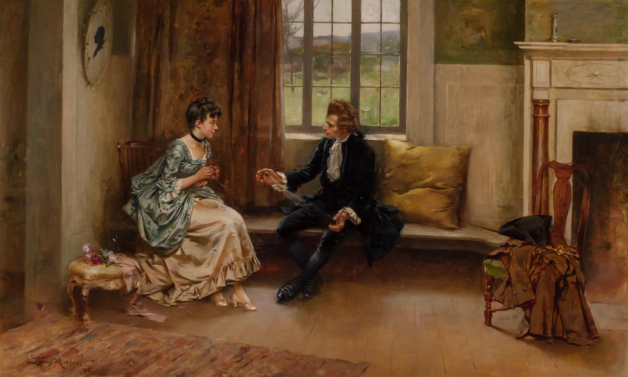 The Courtship, John Leon Moran, 1886.