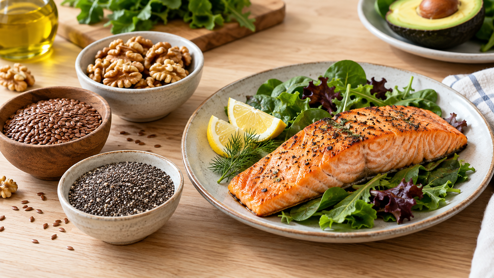 Omega-3 từ cá, hạt và quả hạch: Hiểu đúng chất béo cơ thể cần