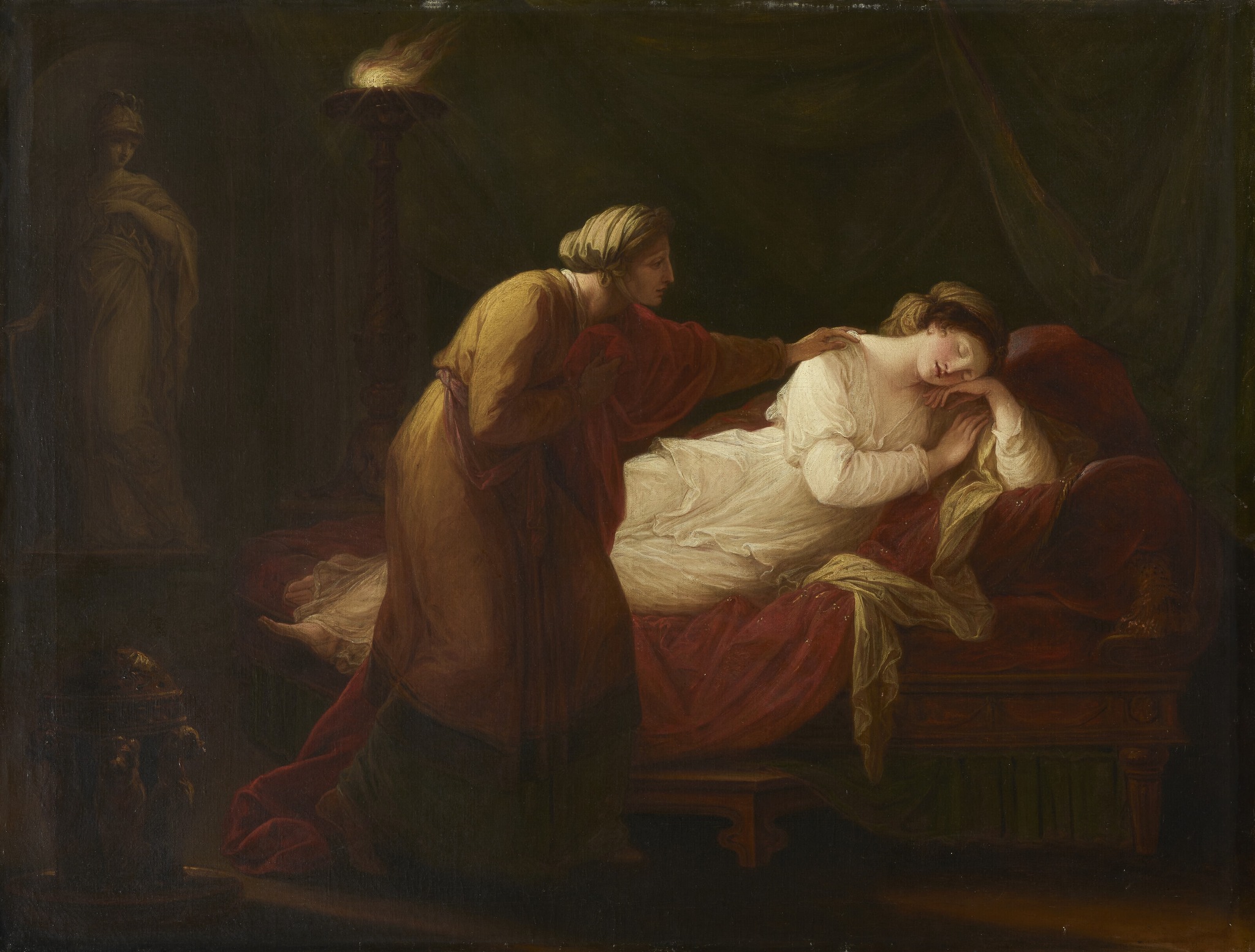 Tác phẩm Penelope được Euryclea đánh thức báo tin Ulysses trở về, Angelica Kauffmann và xưởng vẽ, khoảng 1773.