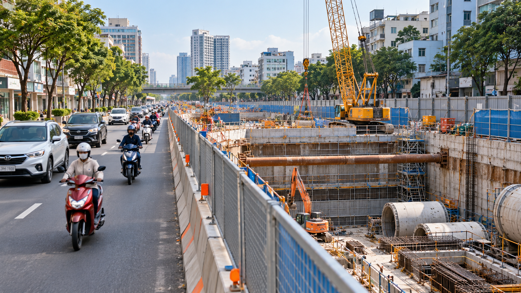 TP.HCM phân luồng tại ba ga metro số 2 từ ngày 10/10